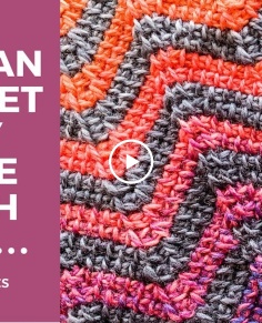 How to Crochet the Easy Ripple Stitch [ Simple Tutorial for Tunisian Crochet Perfect for Beginners]