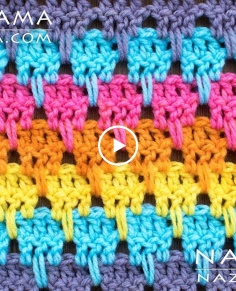 Learn How to Crochet Larksfoot Stitch Pattern - DIY Tutorial Stitchorama by Naztazia