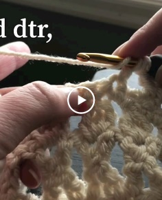 Crossed Double Treble Crochet Stitch