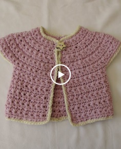 How to crochet a chunky star stitch baby cardigan  sweater  jumper