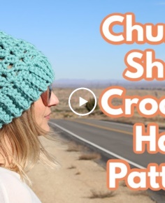Chunky Shell Crochet Hat Pattern and Tutorial - Beginner Friendly