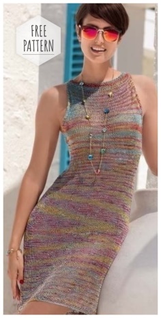 Summer dress made of sectional dyeing