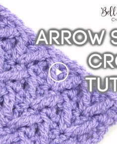 HOW TO CROCHET THE ARROW STITCH  Bella Coco Crochet