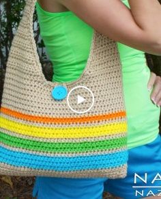 DIY Learn How to Make  Crochet Easy Beginner Tote Bag Handbag Purse Summer Pattern