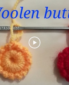 how to make woolen button crochet easy at home.