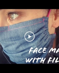 FACE MASK  SUPER FAST AND VERY EASY HOW TO WITH FILTER POCKET DIY