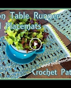 Cotton Table Runner And Placemats Crochet Pattern crochet crochetvid
