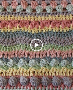 Fun striped crochet blanket tutorial - EASY crochet afghan  baby blanket  throw