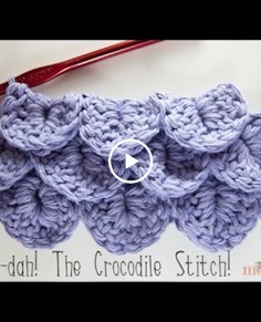 How to Crochet: Crocodile Stitch (Right Handed)